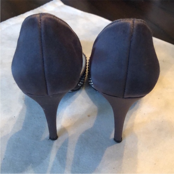 E Live from the red carpet Formal crystal embellished silky fabric high heels - Picture 5 of 11
